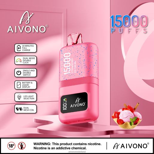aardbeienijs Aivono AIM magic 15000 P8J0666 | Aivono Vape